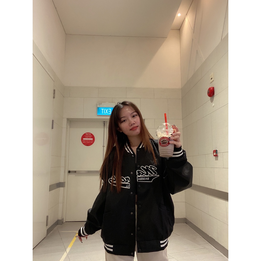 Áo Khoác Bomber Dù Varsity Jacket Nam Nữ MAR.CUS Logo Thêu 2 Lớp
