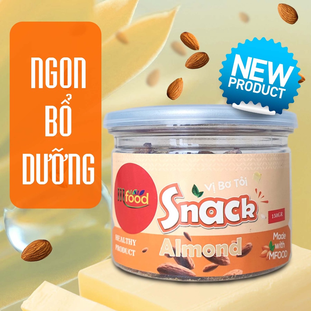 HẠNH NHÂN BƠ TỎI - HẠNH NHÂN TẨM VỊ HŨ 150G