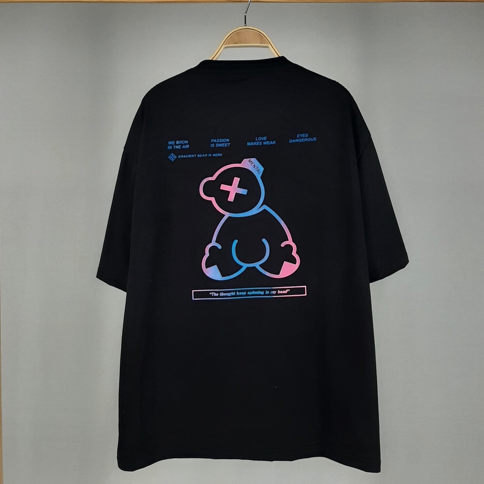 Áo thun nam nữ tay lỡ SAM CLO form rộng Unisex, mặc cặp, nhóm, chữ X - GẤU 80% cotton