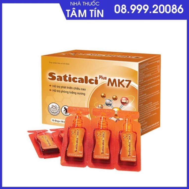 Saticalci plus MK7  - hỗ trợ phát triển chiều cao, phòng ngừa loãng xương cho trẻ từ 1 tuổi trở lên