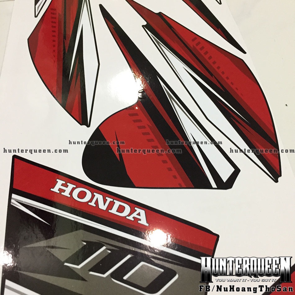 Tem rời Click 110. Đen đỏ. Thay đổi màu sắc và chi tiết theo yêu cầu. Sắc nét, bền màu, độ bền cao