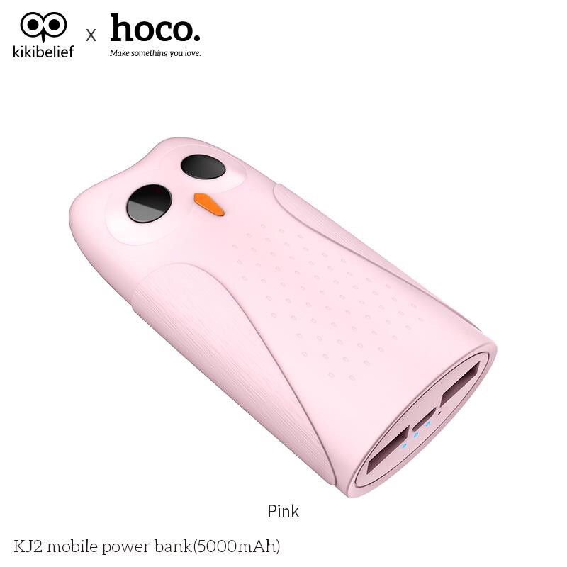 Sạc Dự Phòng Hoco KJ2 5000 mah hình chim cú mèo kikibelief ✔ 2 Cổng USB