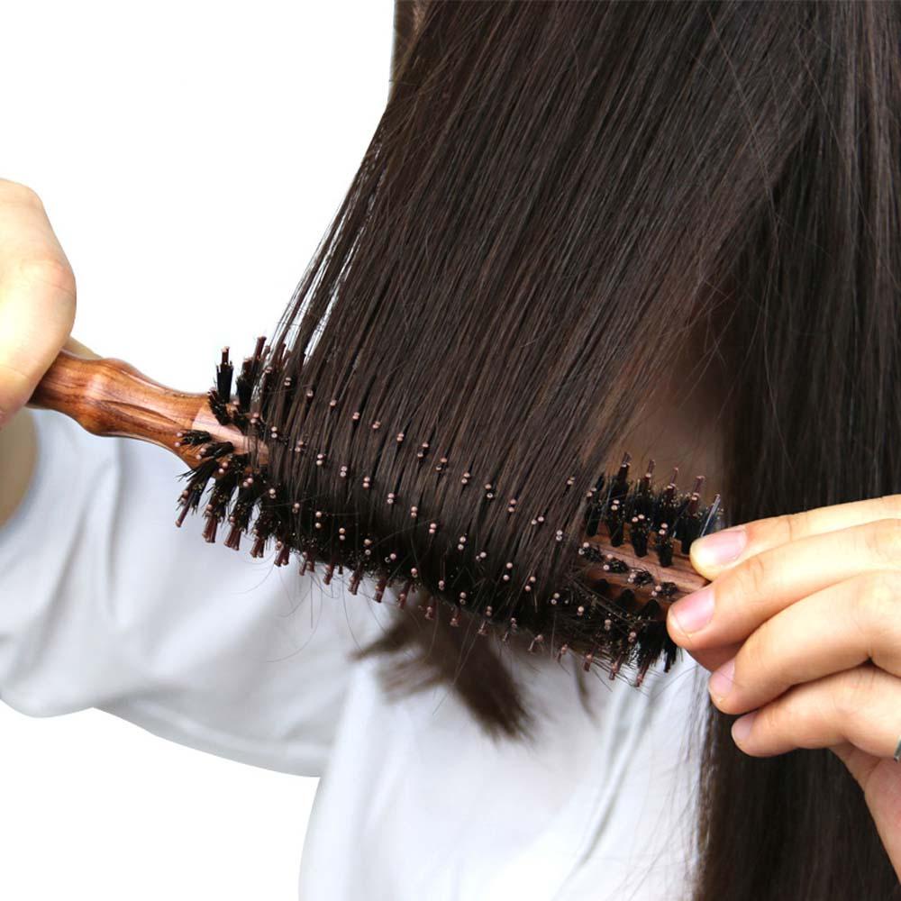 AROMA Lược Tròn Chải Tóc Bằng Nylon Chống Tĩnh Điện Dành Cho Nữ