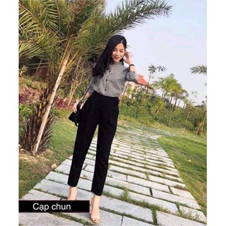 Quần baggy cạp chun chất sạn thái HARI