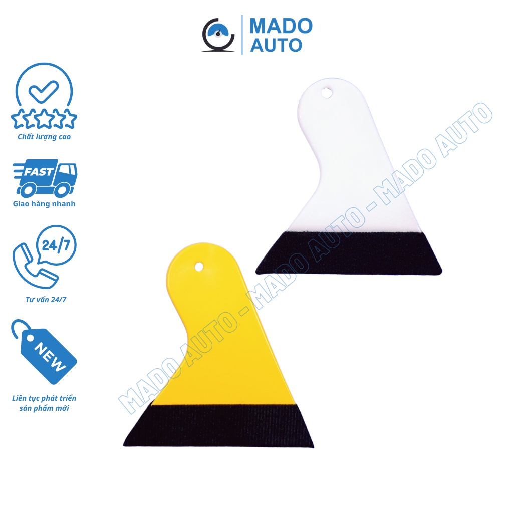 Gạt dán Decal xe ô tô hình tam giác, lưỡi bọc nỉ chống xước dán Decal ô tô xe máy MADO AUTO