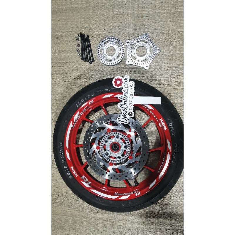 Pát cnc 2 đĩa đôi cho R15v3 có vòng abs