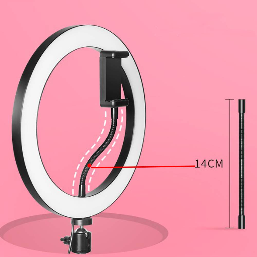 Đèn led vamvo led, ánh sáng vòng selfie 10 "với giá đỡ chân máy và giá đỡ điện thoại, đèn led có độ sáng 3 chế độ ánh sáng và độ sáng 8 để trang điểm, phát trực tiếp, vlog, nhiếp ảnh.