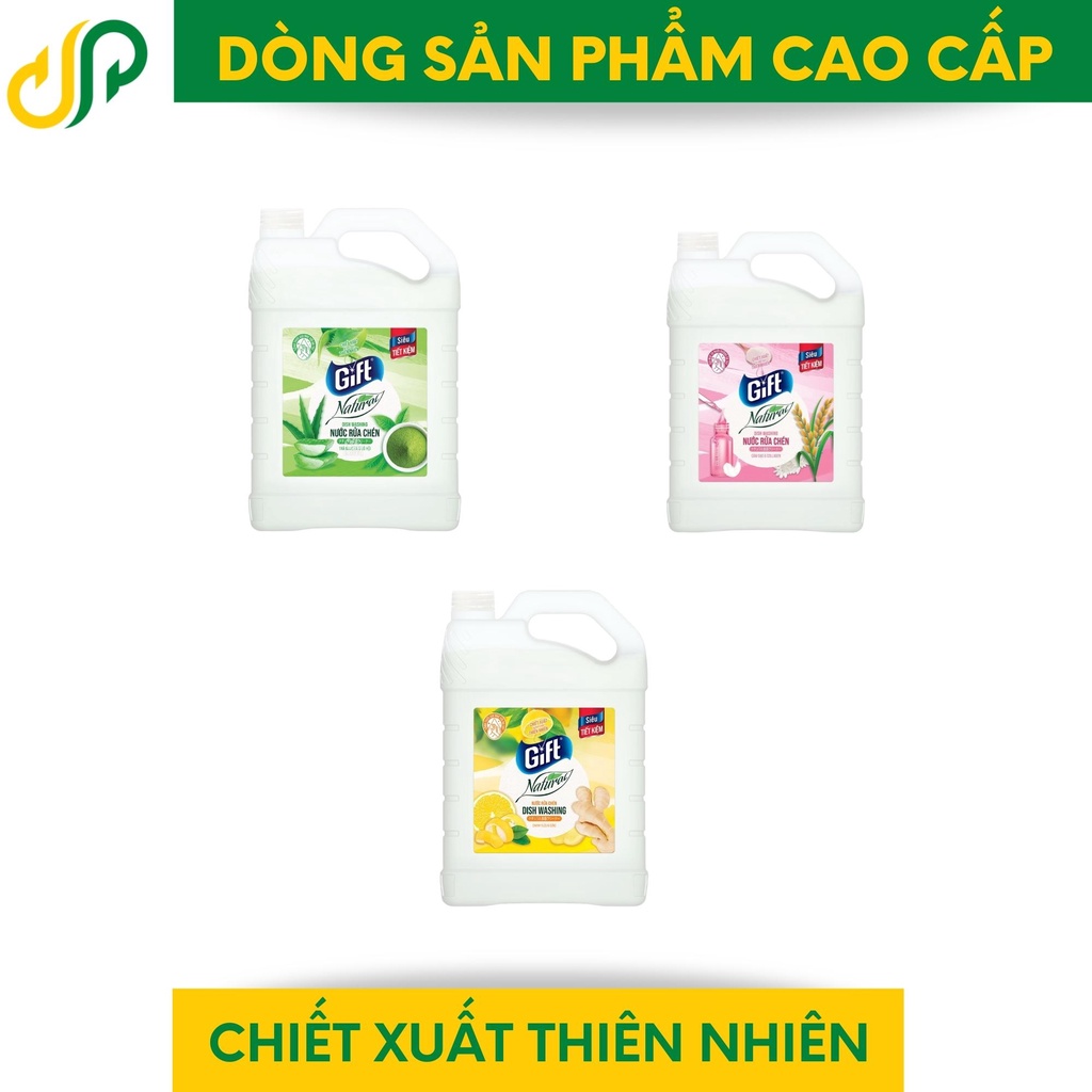 Nước rửa chén Gift đủ hương bình 3kg8