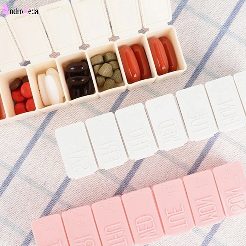 1 Hộp Đựng Thuốc 7 Ngăn Mini Chống Ẩm Mốc