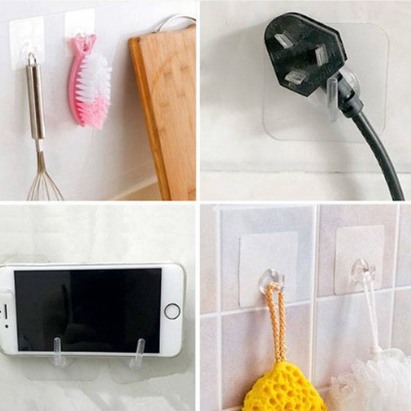 Móc treo đồ dán tường trong suốt không cần khoan JP1