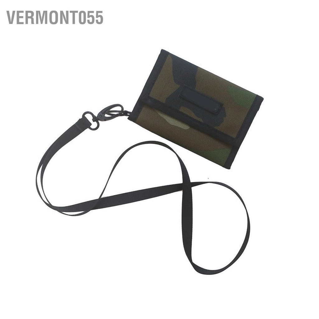 Vermont055 Túi đeo thẻ thời trang Oxford cổ bằng vải mỏng nhẹ Ví thay đổi nhỏ cho nam giới