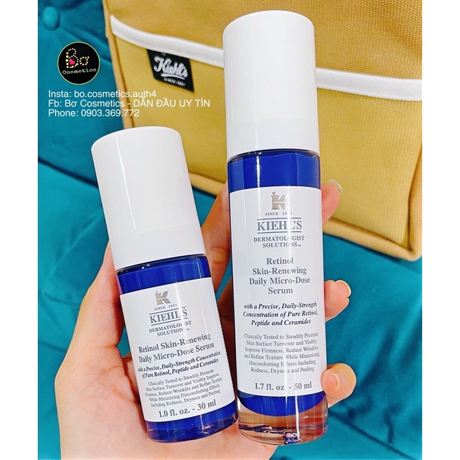 TINH CHẤT RETINOL Serum Kiehl’s MICRO DOSE GIÚP TÁI TẠO DA & GIÚP DA SĂN CHẮC VÀ ĐÀN HỒI HƠN