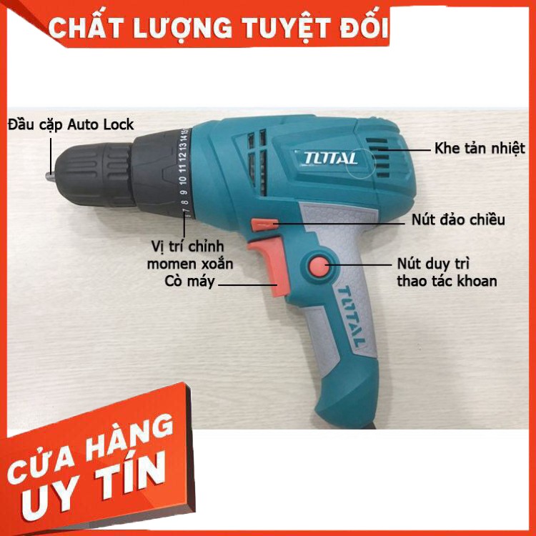 10mm Máy khoan vặn vít cầm tay 280W TOTAL TD502106 [bảo hành chính hãng]