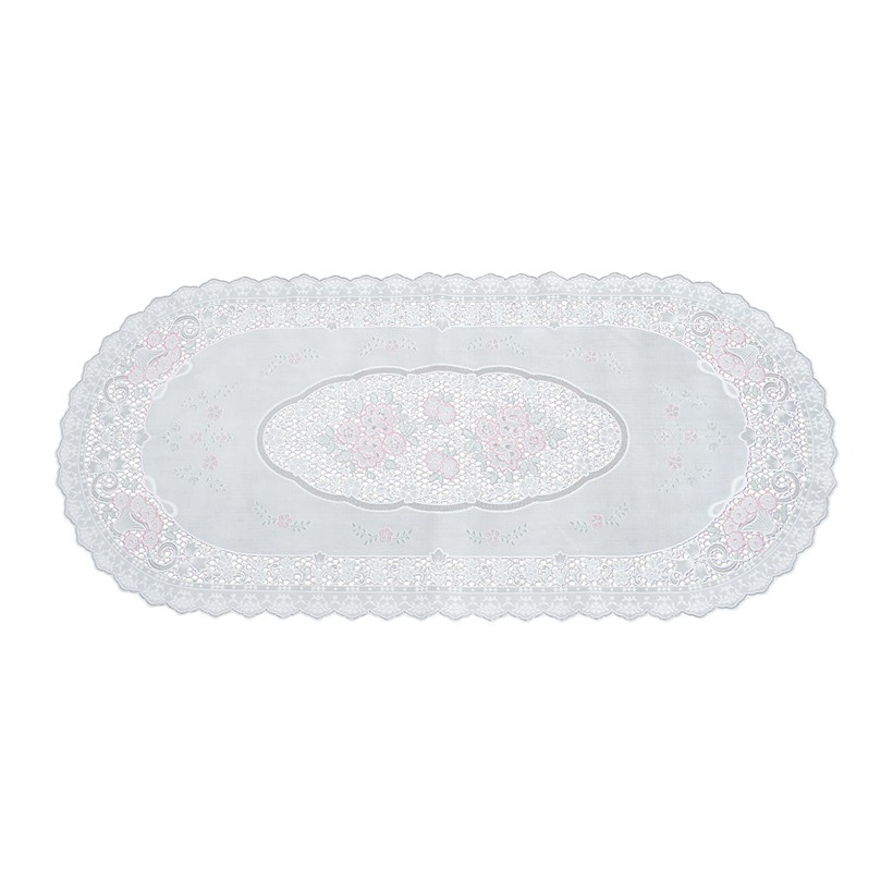 Khăn bàn Salon Oval hoa mai 40x92cm Towa Nhật Bản