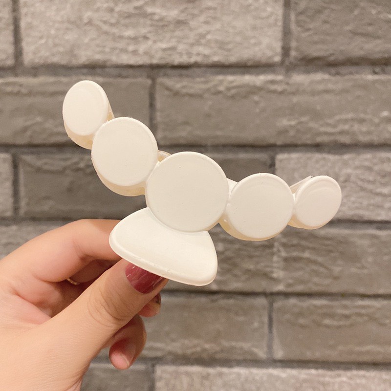 Kẹp Tóc Gấp Tóc Chấm Tròn Siêu Bự Nhiều Màu Phong Cách Hàn Quốc Hot Trend Mùa Xuân Hè