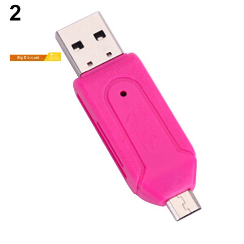 Đầu Đọc Thẻ Nhớ Usb Otg 2 Trong 1 Cho Pc Điện Thoại