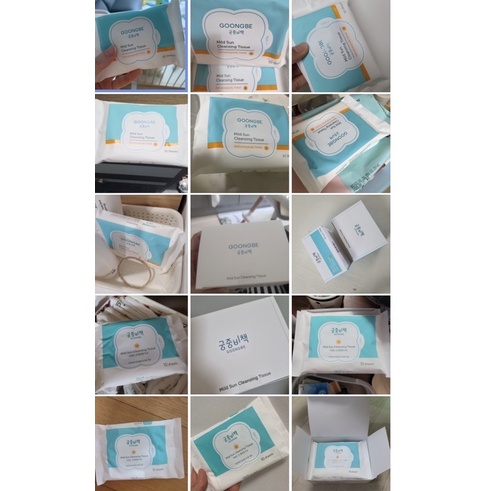 Khăn giấy tẩy trang kem chống nắng Goongbe Mild Sun Cleansing Tissue 30 tờ