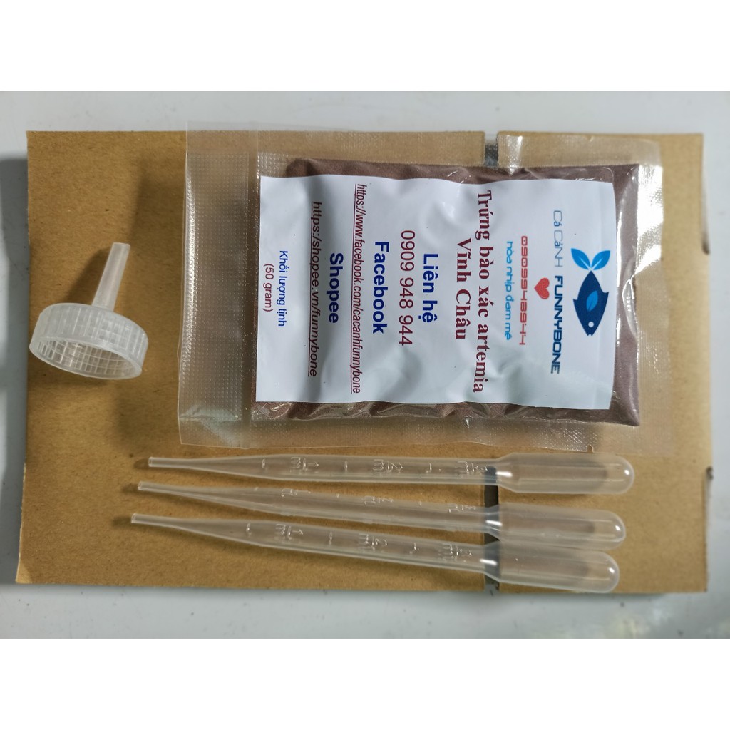 Trứng artemia Vĩnh Châu, túi hút chân không