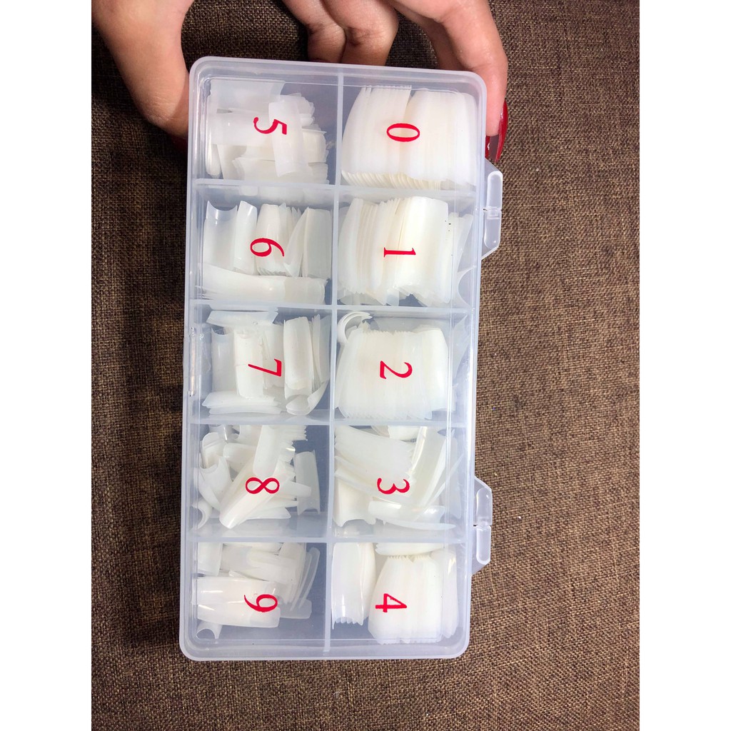 Móng úp chân dài hộp cao cấp ( hộp móng úp chân dài , úp được cả tay )