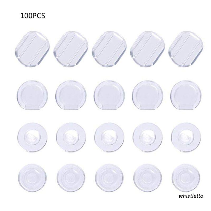 Set 100 Đệm Silicone 4 Kích Cỡ Làm Khuyên Tai
