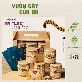 Giỏ quà Tết 2022 mix 6 loại hạt Hạnh nhân rang bơ/ Macca/ Hạt dẻ cười/ Óc chó/ Hạt điều/ Nho khô organic size nhỏ