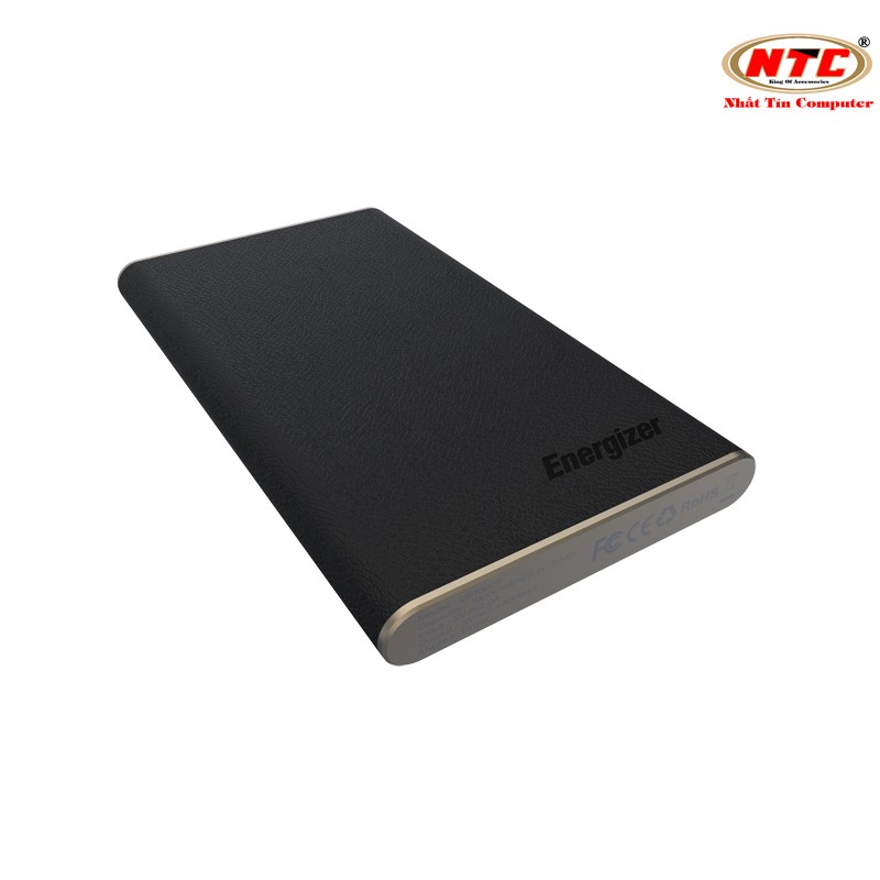 Pin sạc dự phòng Energizer 10,000mAh Li-Po 2 cổng USB Luxury Leather - UE10009DB (Đen)