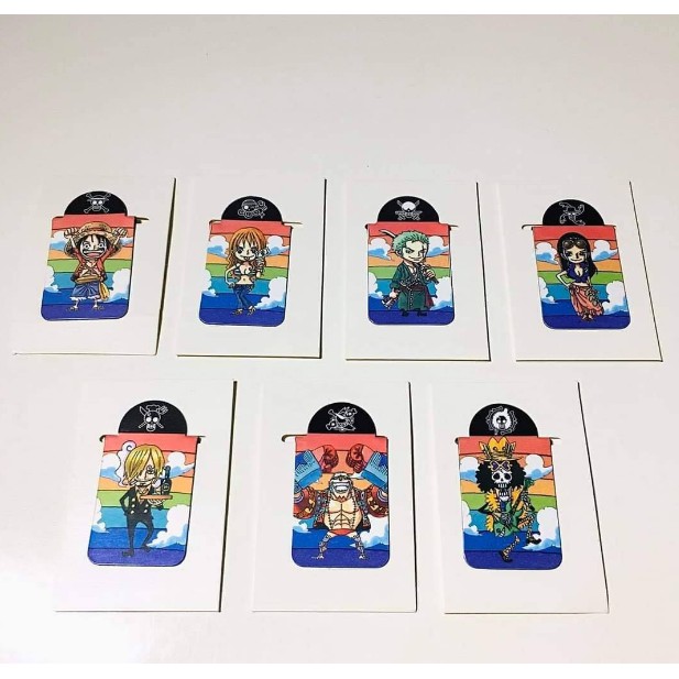 Bookmark nam châm One Piece kích cỡ 4,3 x 2,4 cm