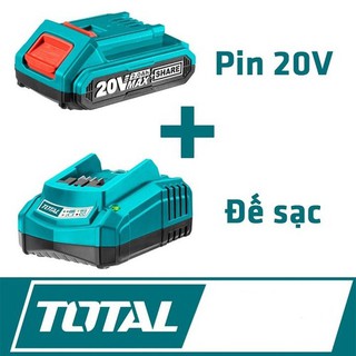 Bộ pin sạc lithium li-ion 20v total tfbli2001 - tfcli2001
