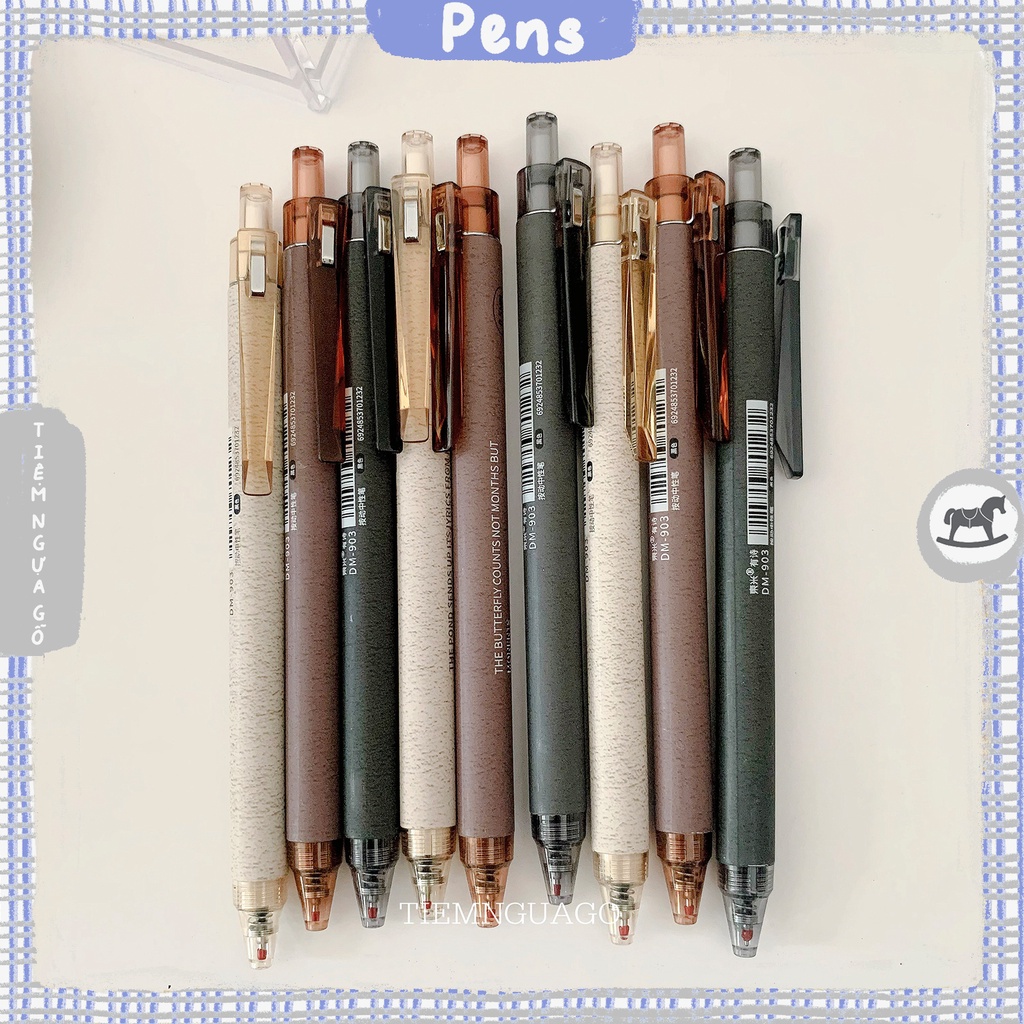 Bút gel đen Domi vintage ngòi 0.5 - Tiệm Ngựa Gỗ