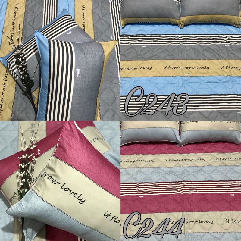 Drap Thắng Lợi, ga giường cotton 100% chuẩn logo cty thoáng mát (4 món)