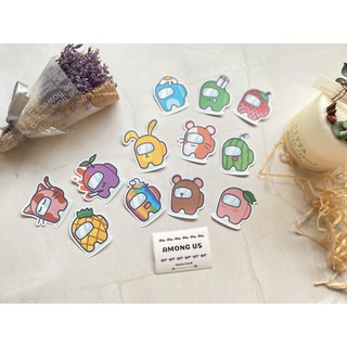 [AmongUs] Set 12 stickers decal game Among Us dễ thương _ #hana.land