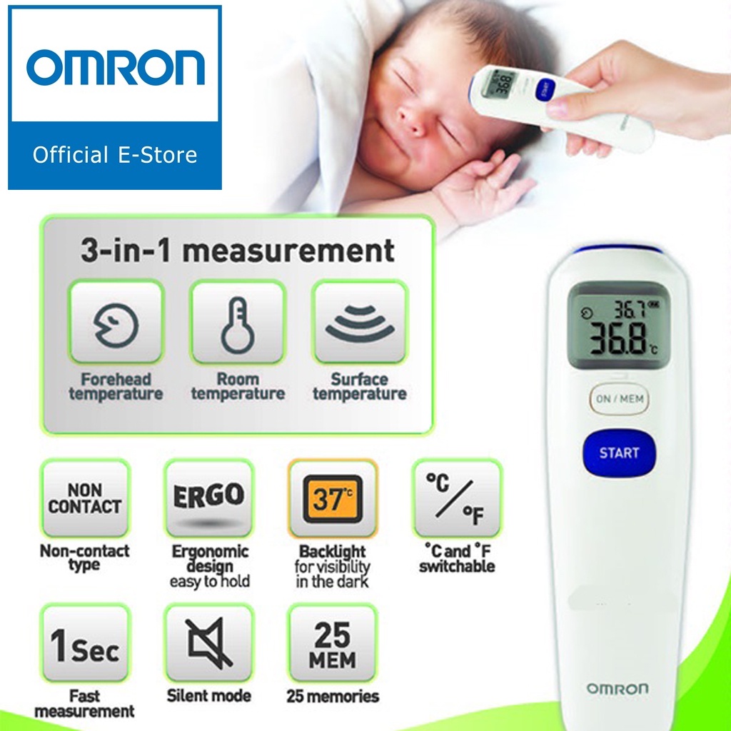 [Đo Nhanh Trong 1 Giây] Nhiệt kế Hồng Ngoại Omron MC-720 | Thương Hiệu Nhật Bản - Bảo Hành 2 Năm