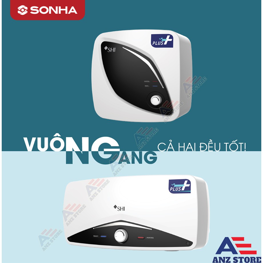 Bình nóng lạnh SƠN HÀ SHI 15L - Loại Vuông - Công nghệ Italita