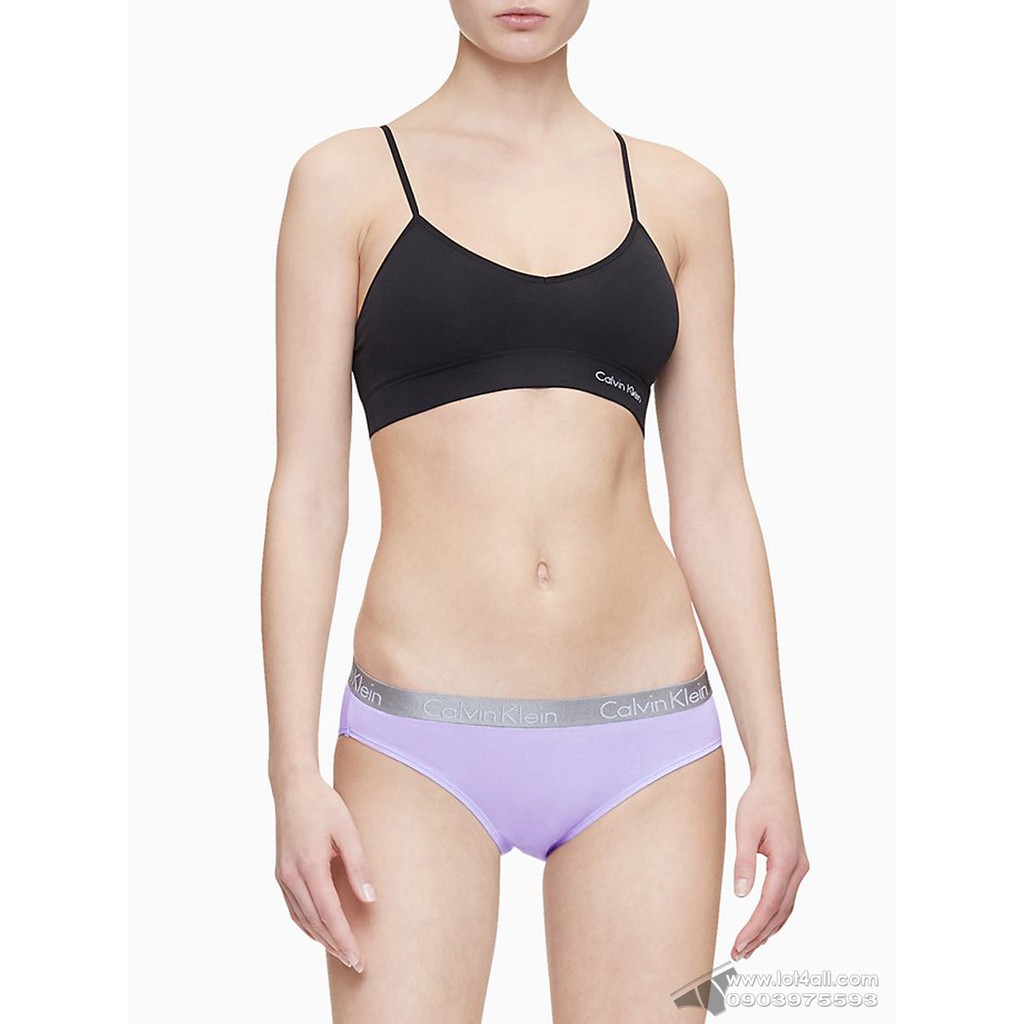 [CHÍNH HÃNG] Quần lót nữ Calvin Klein QD3540 Logo Cotton Stretch Bikini Adrenaline