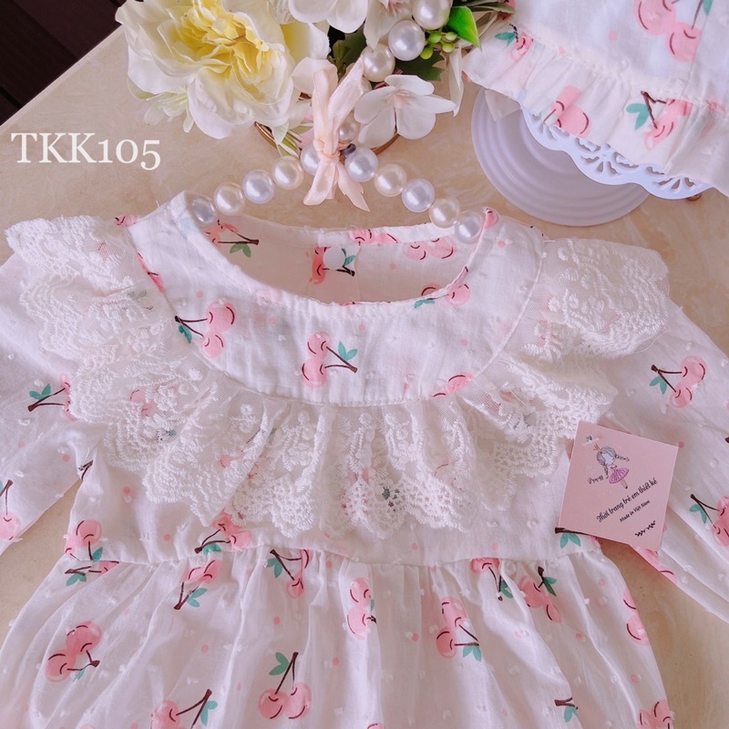 Bộ liền dài tay hồng