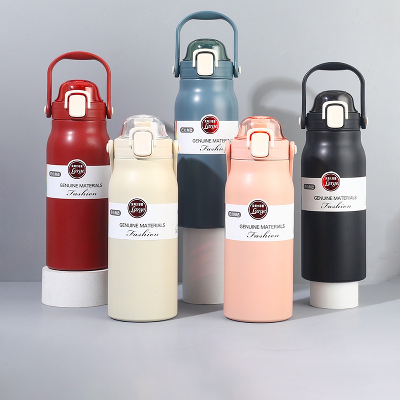 Bình Nước Giữ Nhiệt Bằng Thép Không Gỉ 304 Thiết Kế Cỡ Lớn Tiện Dụng Cho Nam Và Nữ