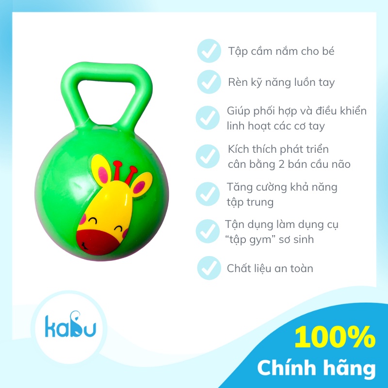 KABU - Bóng Cao Su Cho Bé Tập Cơ Tay, Bóng Cao Su Tập Gym Sơ Sinh