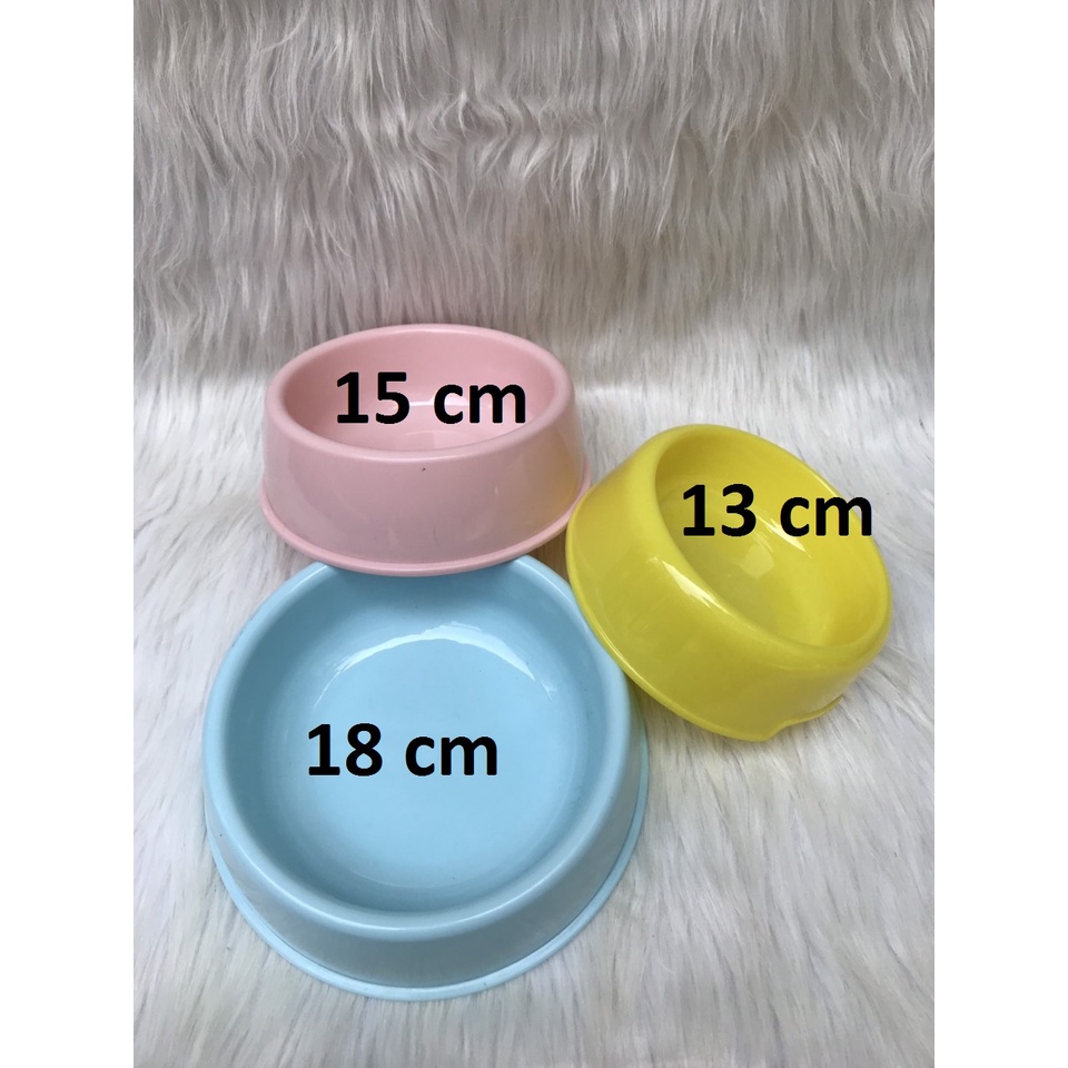 Bát ăn cho chó mèo bát nhựa 3 size 13cm-15cm-18cm