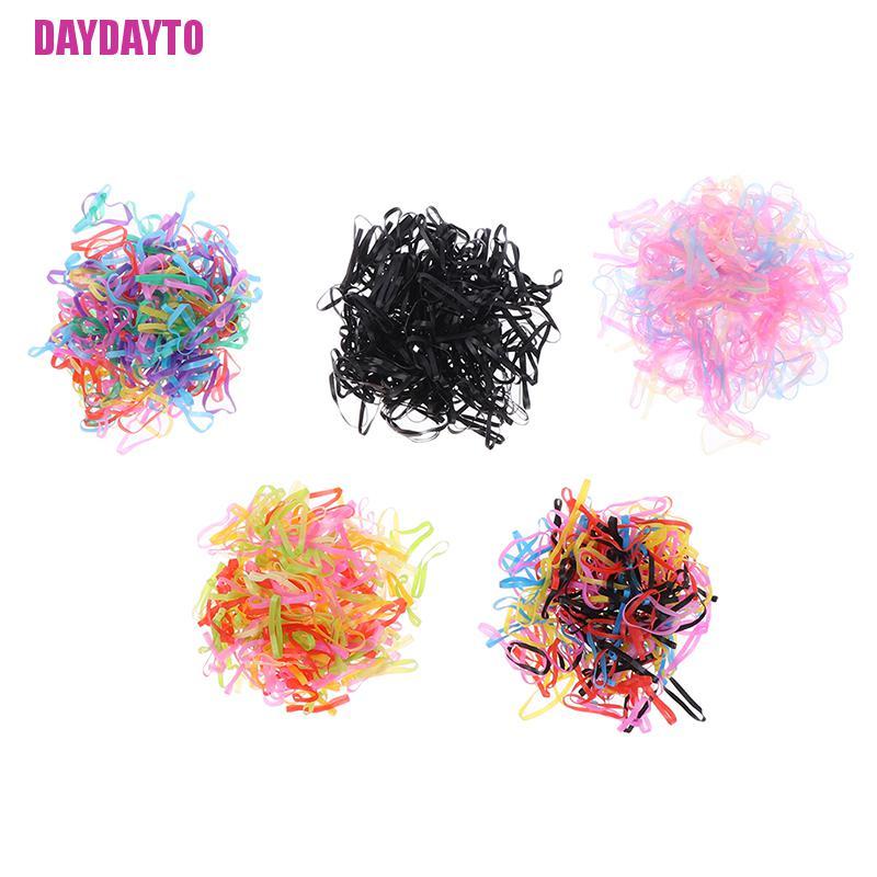 Set 1000 Dây Thun Cột Tóc Co Giãn Sử Dụng Một Lần Dành Cho Bé Gái