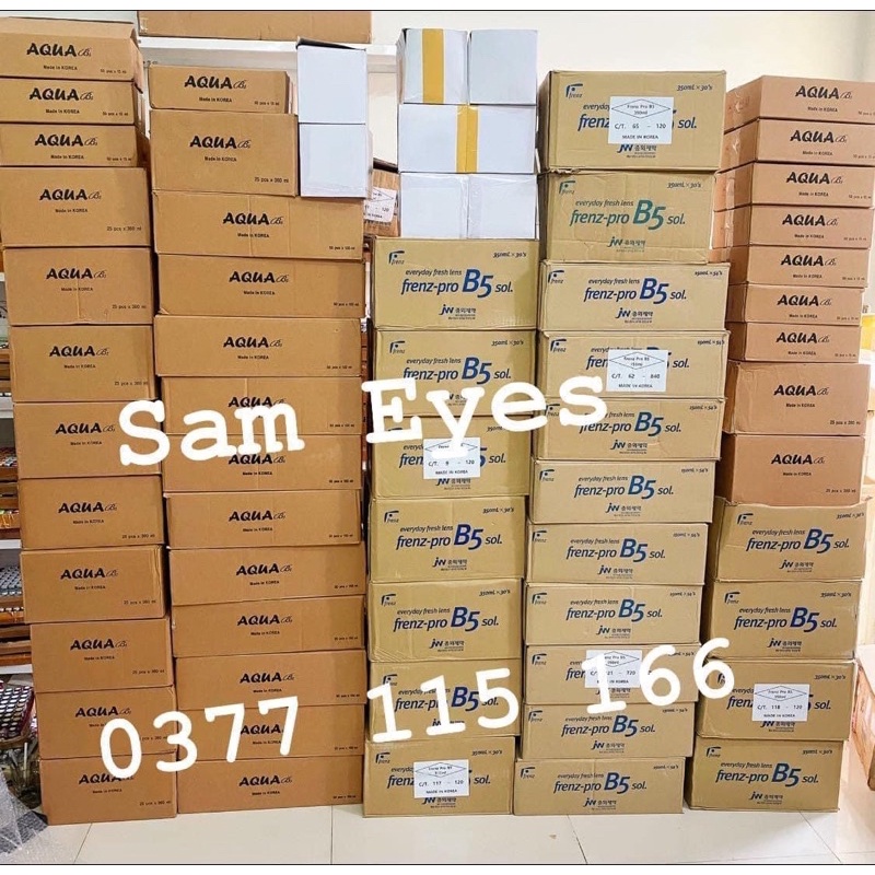 Nước ngâm rửa lens, nhỏ mắt lens Aqua B5, Frenz Pro B5, Fresh Eyes,The View