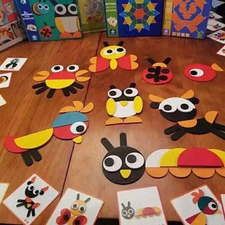 Bộ xếp hình nam châm con vật bằng gỗ Montessori Fun Board