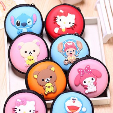 BÓP VÍ MINI Đựng Tai Nghe - Cáp sạc kute-  LOẠI TRÒN