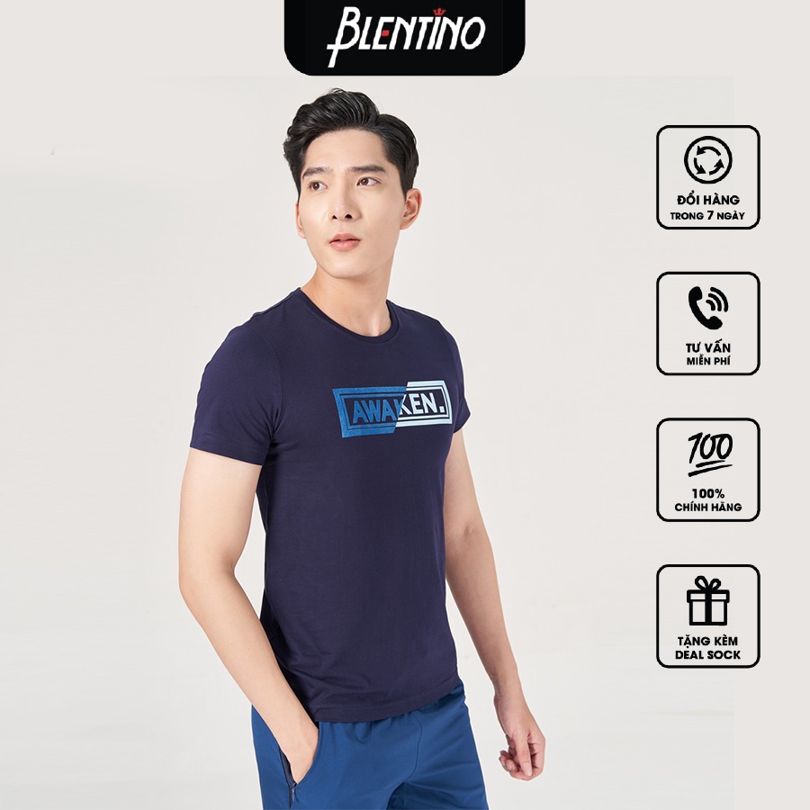 Áo thun nam Blentino cổ tròn in hình phong cách TS20204