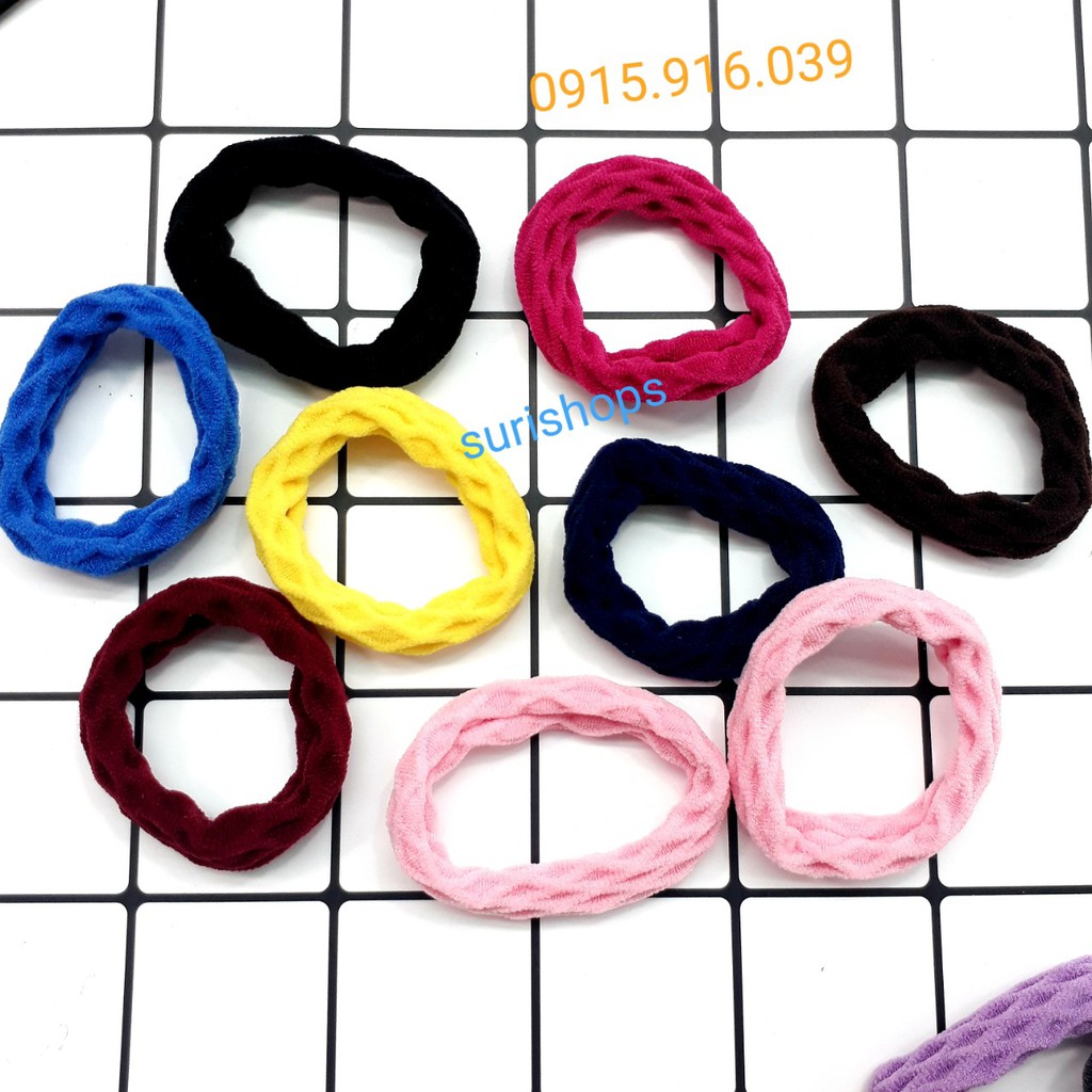 Set 10 Dây Buộc Tóc đẹp, Cột Tóc Nữ Nhiều Màu