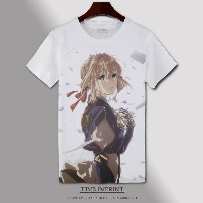 Áo Thun Ngắn Tay Họa Tiết Violet Evergarden Violet Evegarden Thời Trang Cho Học Sinh