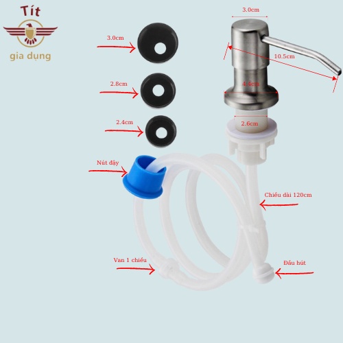 Bộ vòi xịt nối bình xà bông