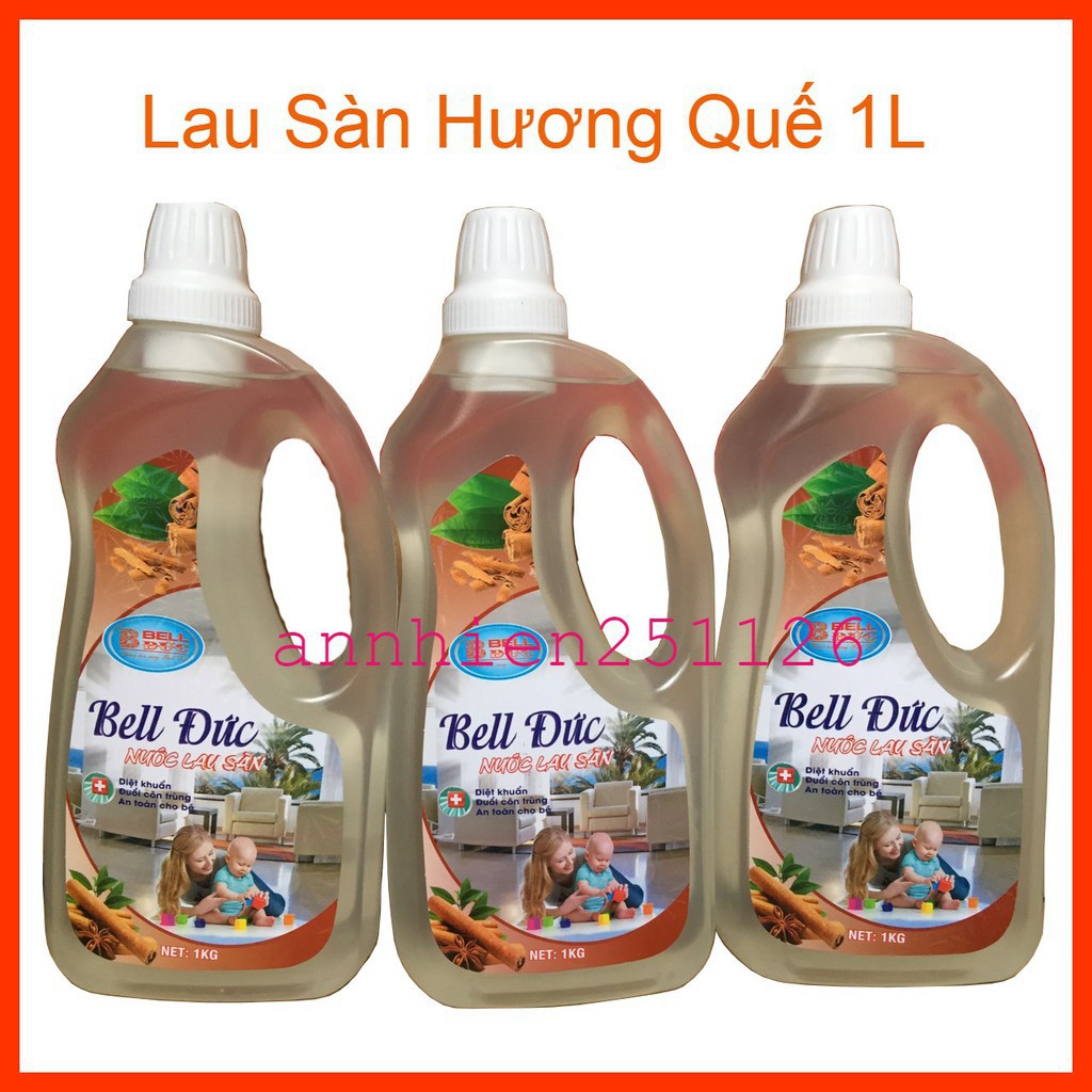 ĐM QAXC [CHỐNG MUỖI] Nước Lau Sàn Tinh Dầu Quế, Bưởi, Ly, Nhài Bell Đức 1L 62 95