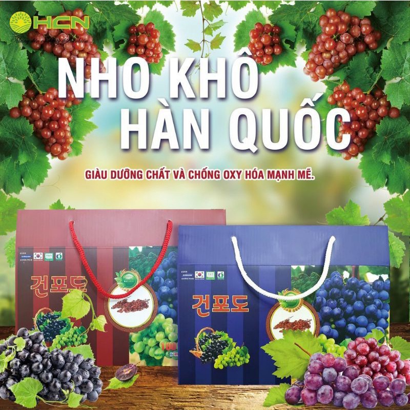 (bán sỉ) Hộp 1KG Nho Khô Hàn Quốc ( cao cấp)