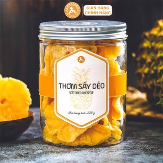 Thơm sấy dẻo L'angfarm hũ 225g Hương vị tự nhiên, độ ngọt vừa phải.