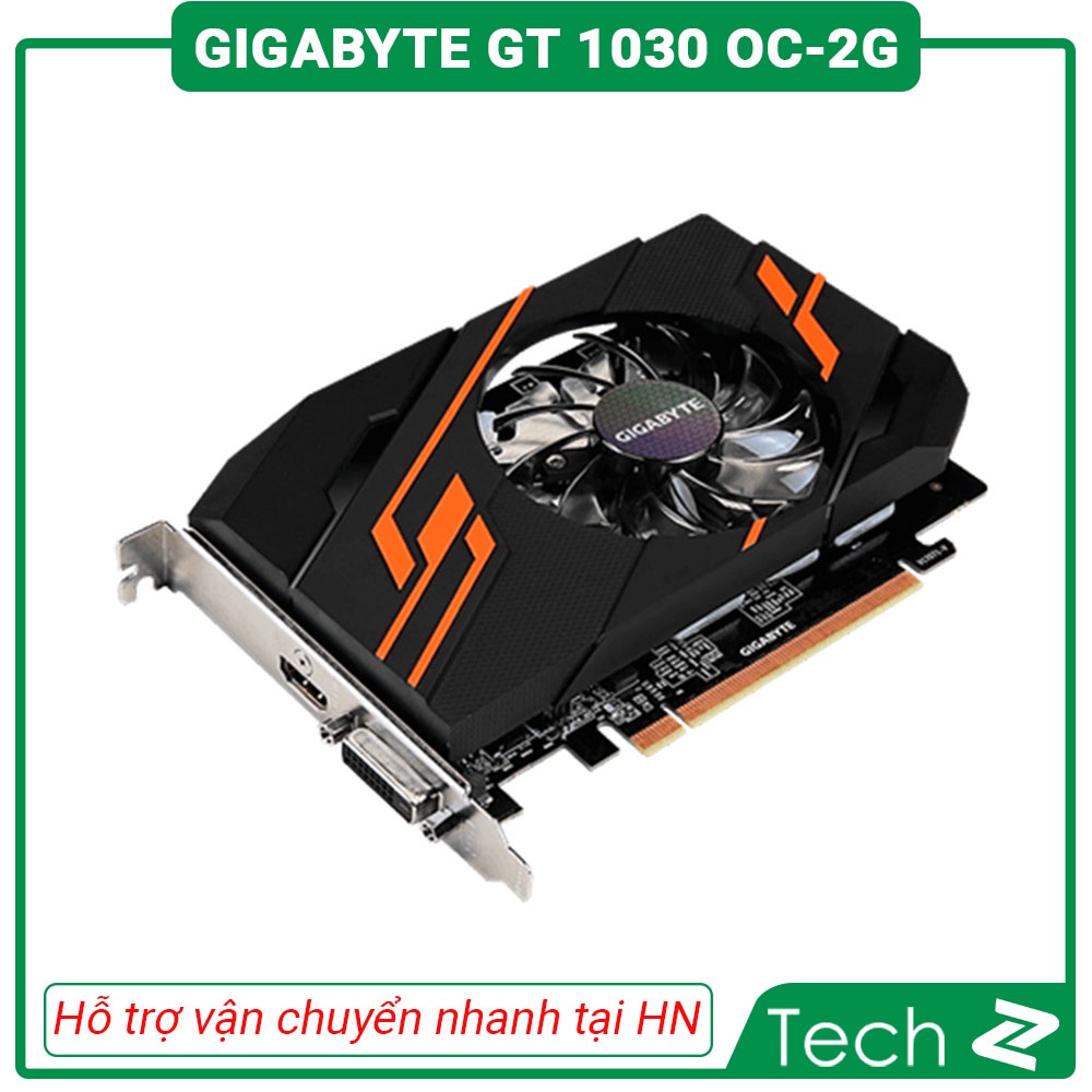 Card màn hình Gigabyte GT 1030 OC 2G (2GB GDDR5, 64-bit, DVI+HDMI)